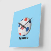 フランス サッカー スクエア壁時計 (傾斜)