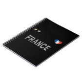 フランス サッカー フットボール ファン シャツ ハート ノートブック (左側)