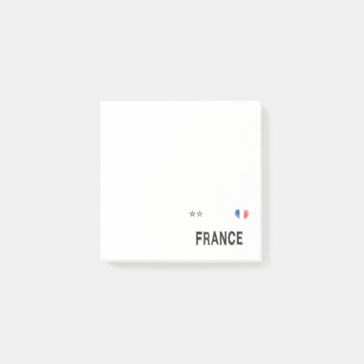 フランス サッカー フットボール ファン シャツ ハート ポストイット (正面)