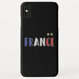 フランス サッカー フットボール ファン シャツ フランス 国旗 iPhone XS MAXケース