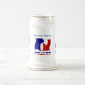 フランス サッカー ボール 旗 カスタマイズ ビールジョッキ (中央)