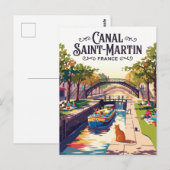 フランス サンマルタン運河 ポストカード (正面/裏面)