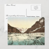 フランス、シャモニー・バレー、モンブラン、マー・ド・グラース ポストカード (正面/裏面)