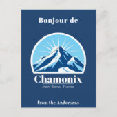 フランス シャモニー モンブラン 青 ポストカード (正面)