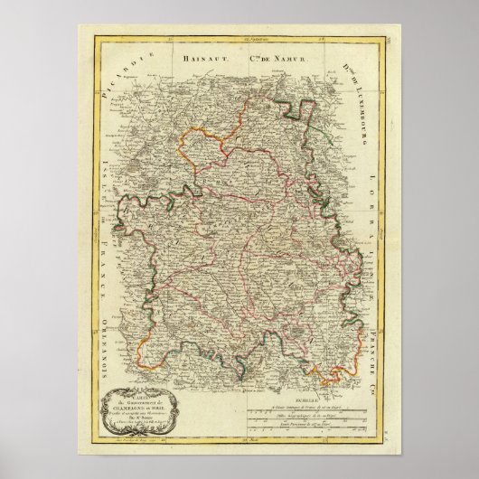 フランス，シャンパン ポスター (正面)