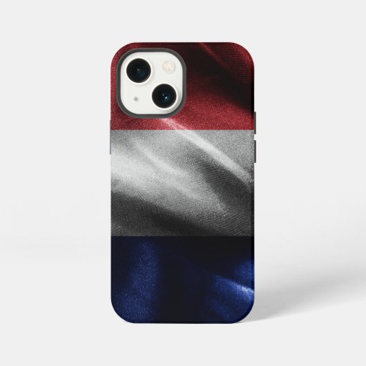フランス シルク旗 iPhoneケース (裏面)