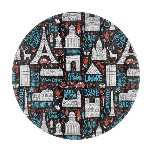 フランス |シンボルパターン カッティングボード (正面)