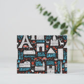 フランス |シンボルパターン ポストカード (スタンド正面)