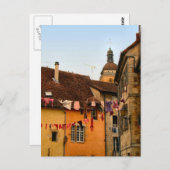 フランス、ジュラ、アルボワ、町の家 ポストカード (正面/裏面)
