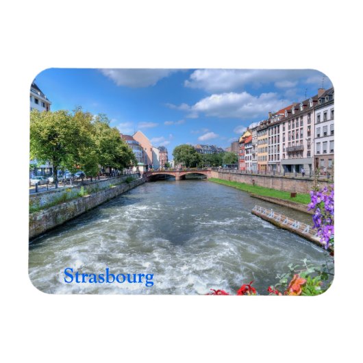 フランス ストラスブールの中心部 旅行 マグネット (横)