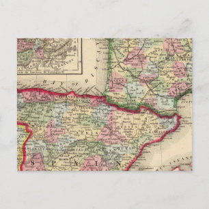 フランス、スペイン、ポルトガルの地図by Mitchell ポストカード