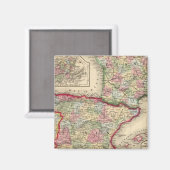 フランス、スペイン、ポルトガルの地図by Mitchell マグネット (正面/裏面)