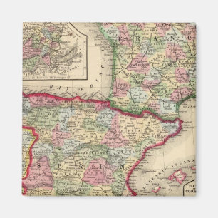 フランス、スペイン、ポルトガルの地図by Mitchell マグネット