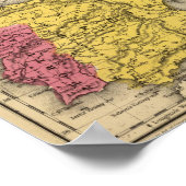 フランス、スペイン、ポルトガル、イタリア ポスター (角)