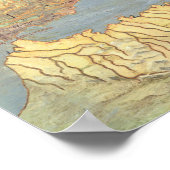 フランス、スペイン、北西アフリカの地図 ポスター (角)