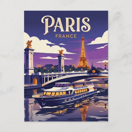 フランス セーヌ川 ポストカード (正面)