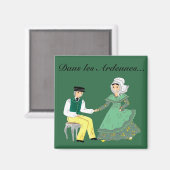 フランス，ダンス・レ・アルデンヌ マグネット (正面/裏面)