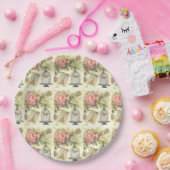 フランス テーマ ヴィンテージ パリ 紙皿 (パーティー)