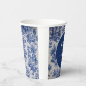 フランス トワ・ド・ジュイ ブルー＆ホワイト ブライダルシャワー 紙コップ (右)