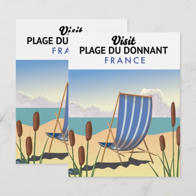 フランス ドナンのビーチ (正面/裏面)