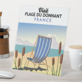 フランス ドナンのビーチ 台座サイン (インサイチュ)