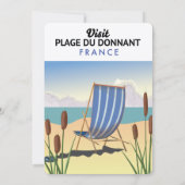 フランス ドナンのビーチ 招待状 (裏面)