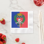フランス・ナプキンス・パリ国旗 縁ありカクテルナプキン (インサイチュ)
