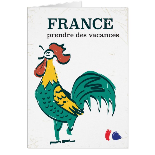 フランス ニワトリ ビンテージ 旅行 ポスター (正面)
