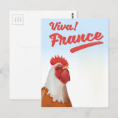 フランス ニワトリ 旅行ポスター ポストカード (正面/裏面)