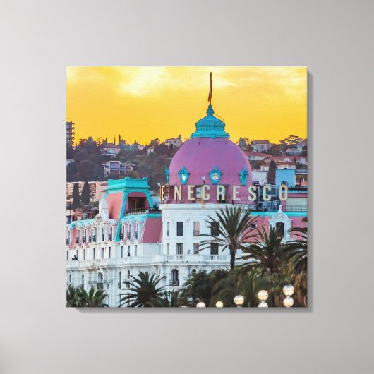 フランス ニースの有名な高級ホテル ネグレスコ キャンバスプリント (正面)