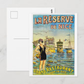 フランス・ニースの海岸で水着の女性 ポストカード (正面/裏面)