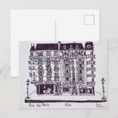 フランス ニース旧市街 パリ街のカフェ&ストア ポストカード (正面/裏面)
