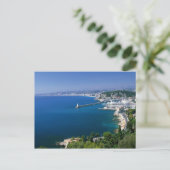 フランス、ニース、ポートの空中表示 ポストカード (スタンド正面)