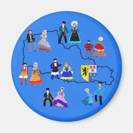 フランス，ノルド・パ・ド・カレー マグネット (正面)