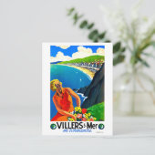 フランス、ノルマンディーの海岸線、ビラーズシュルメール ポストカード (スタンド正面)