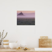 フランス、ノルマンディー・モンテ・ミシェル。朝霧 ポスター (キッチン)