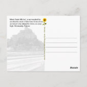 フランス,ノルマンディ,モントサンミシェル雨の日 – ポストカード (裏面)