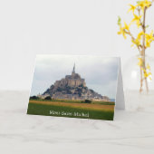 フランス，ノルマンディ，モントサンミシェル・リバーバンク カード (黄色い花)