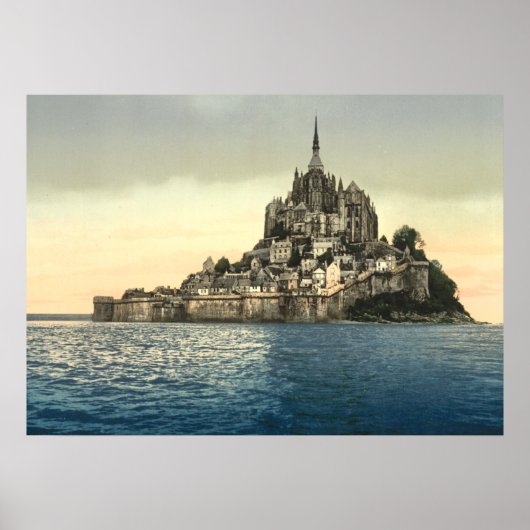 フランス、ノルマンディ、Mont St Michel II ポスター (正面)