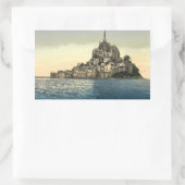 フランス、ノルマンディ、Mont St Michel II 長方形シール (バッグ)