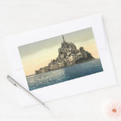 フランス、ノルマンディ、Mont St Michel II 長方形シール (封筒)