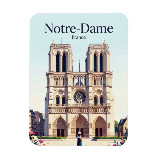 フランス ノートルダム大聖堂 マグネット (縦)
