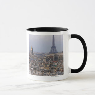 フランス、パリのエッフェル塔との都市景観 マグカップ