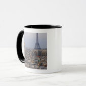 フランス、パリのエッフェル塔との都市景観 マグカップ (正面左)