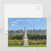 フランス，パリのジャルダン・デチュイルリー ポストカード (正面/裏面)