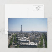 フランス,パリのスカイライン ポストカード (正面/裏面)