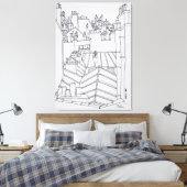 フランス，パリの屋上 キャンバスプリント (インサイチュ (寝室))