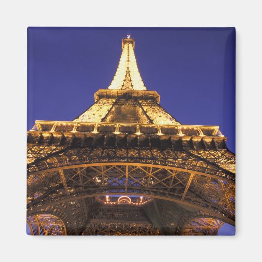 フランス、パリエッフェルタワー、夕べビュー マグネット (正面)