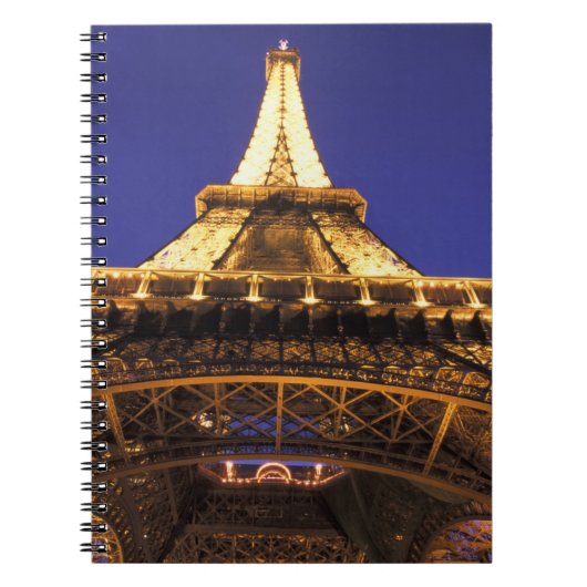 フランス、パリエッフェル塔、夜景 ノートブック (正面)