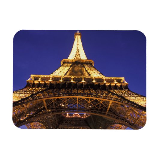 フランス、パリエッフェル塔、夜景 マグネット (横)